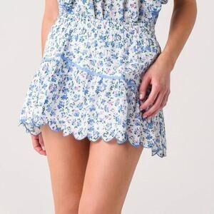 LoveShakeFancy Memphis Mini Skirt in Blue Jay Song Sz 00 P